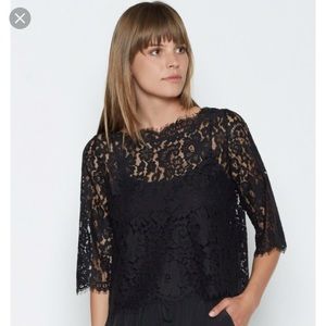 Black Joie Lace Top - Size XS